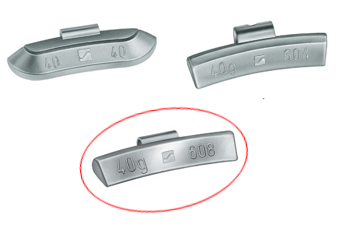 Ciężarki uniwersalne do aluminiowych felg (lakierowane) Hofmann H608